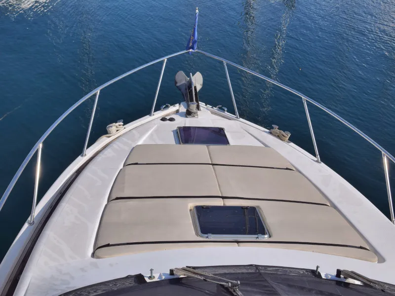 Deck of New Style , a Johnson 56 motorboat at Primošten, Croatia