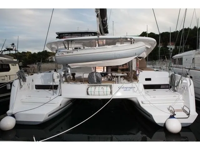 Exterior view of GALAPAGOS, a Lagoon 42 catamaran at Rogač, Croatia