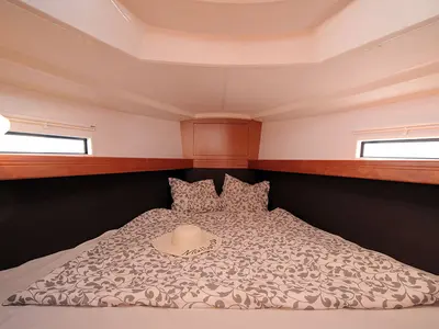 Cabin on Black Pearl, a Bavaria Cruiser 37 sailboat at Llucmajor, Spain