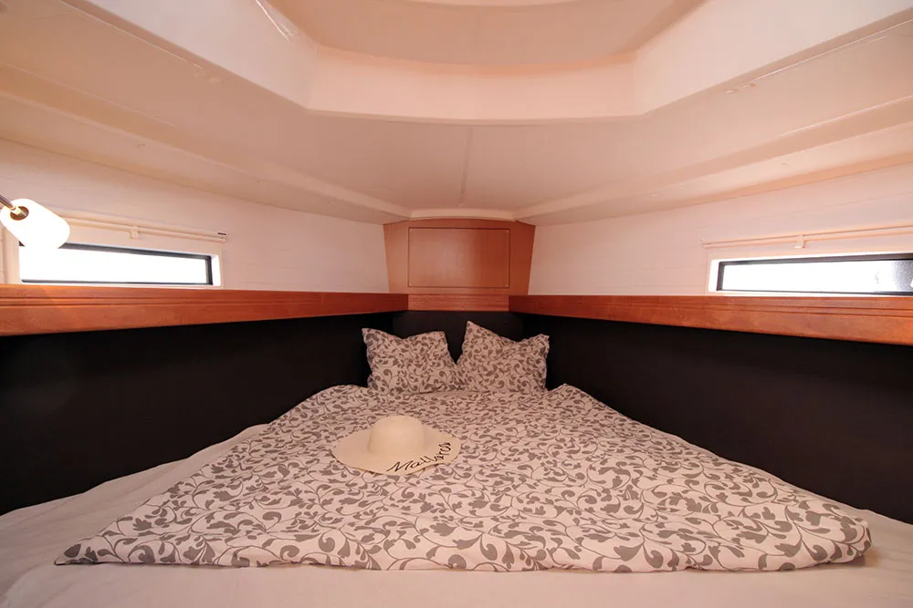 Cabin on Black Pearl, a Bavaria Cruiser 37 sailboat at Llucmajor, Spain