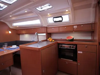 Galley of Black Pearl, a Bavaria Cruiser 37 sailboat at Llucmajor, Spain