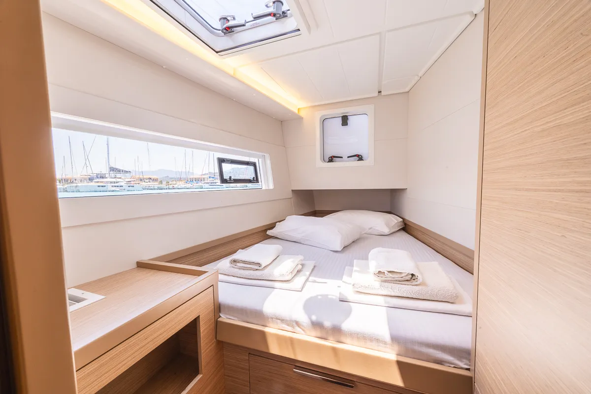 Cabin on Deva, a Lagoon 40 catamaran at Municipal Unit of Lefkada, Greece
