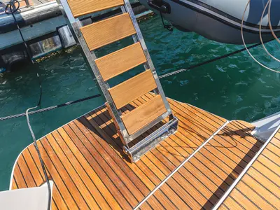 Salon of Deva, a Lagoon 40 catamaran at Municipal Unit of Lefkada, Greece