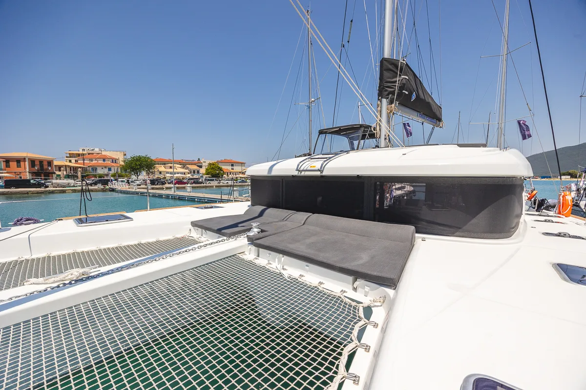 Deva, a Lagoon 40 catamaran at Municipal Unit of Lefkada, Greece