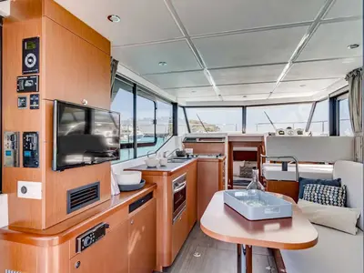 Galley of Odysseus, a Beneteau Swift Trawler 30 motorboat at Grad Trogir, Croatia