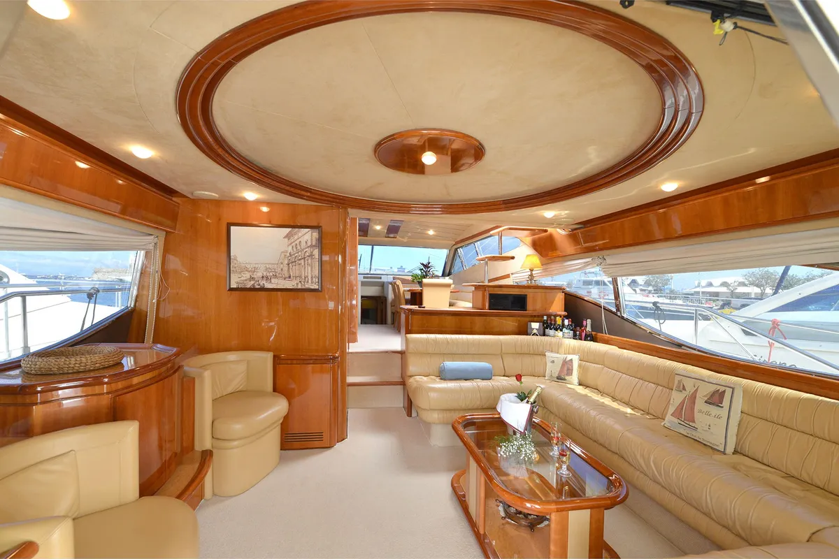 MARY, a Ferretti 68 motor yacht at Rhodes, Greece