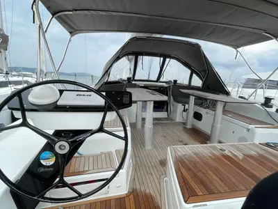 Nova, a Dufour 48 sailboat at Mytikas, Greece