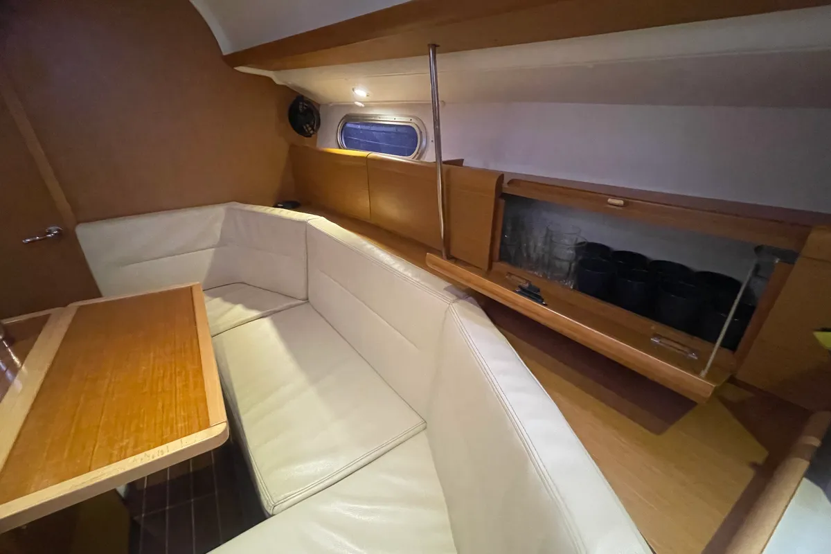 Salon of Agatha, a Jeanneau Sun Odyssey 36i sailboat at Zadar, Croatia