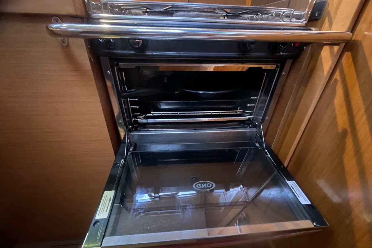 Galley of Agatha, a Jeanneau Sun Odyssey 36i sailboat at Zadar, Croatia