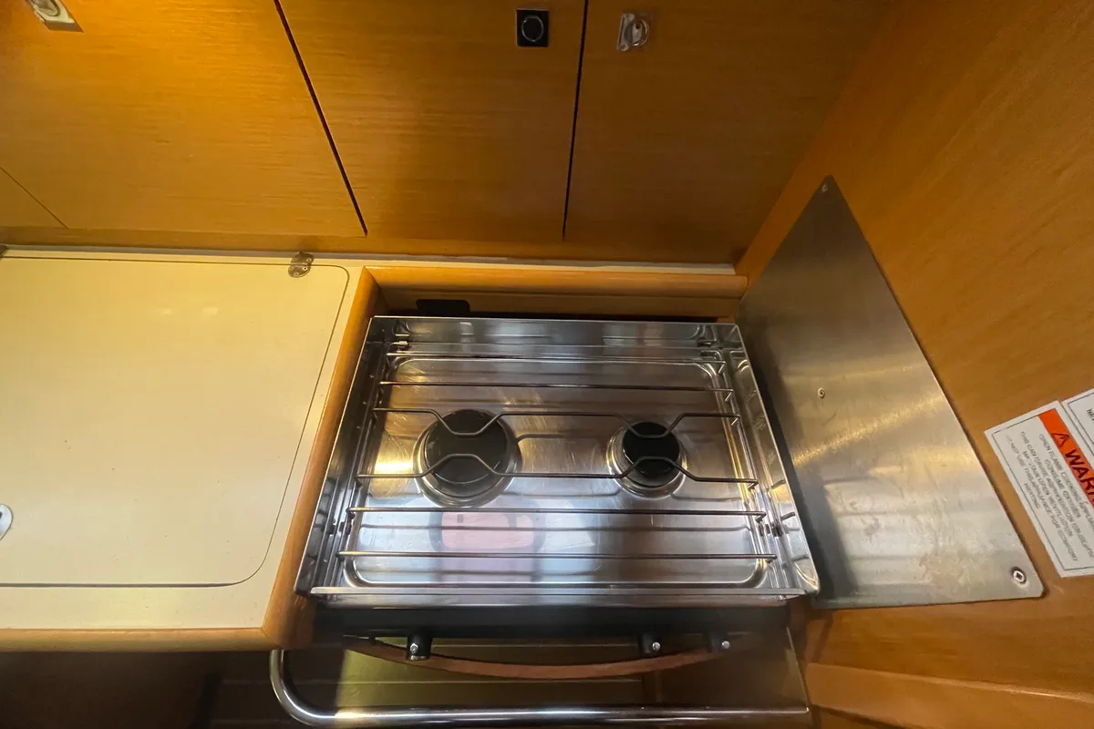 Galley of Agatha, a Jeanneau Sun Odyssey 36i sailboat at Zadar, Croatia