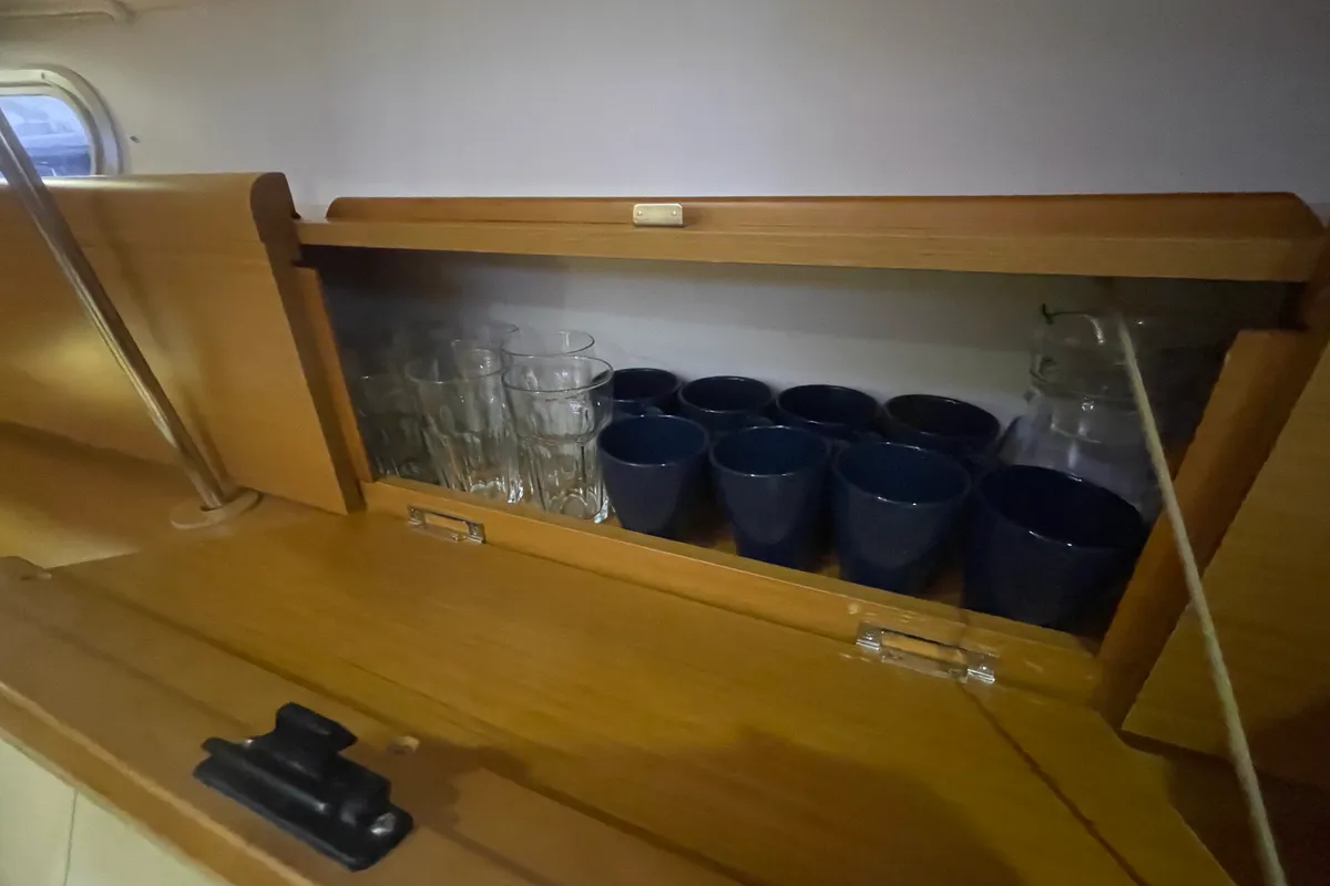 Galley of Agatha, a Jeanneau Sun Odyssey 36i sailboat at Zadar, Croatia
