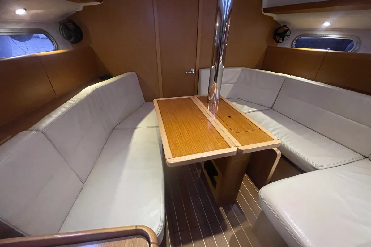 Salon of Agatha, a Jeanneau Sun Odyssey 36i sailboat at Zadar, Croatia