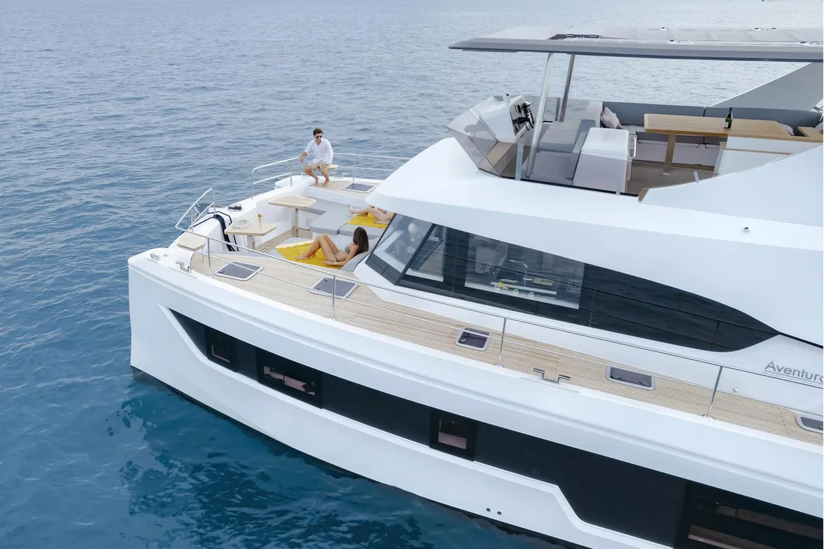 Exterior view of Premium, a Gulet x-reuse catamaran at Cogolin, France