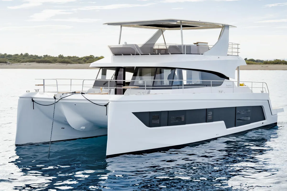 Exterior view of Premium, a Gulet x-reuse catamaran at Cogolin, France