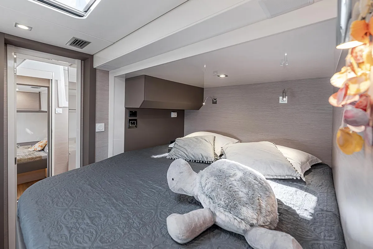 Cabin on Premium, a Gulet x-reuse catamaran at Cogolin, France