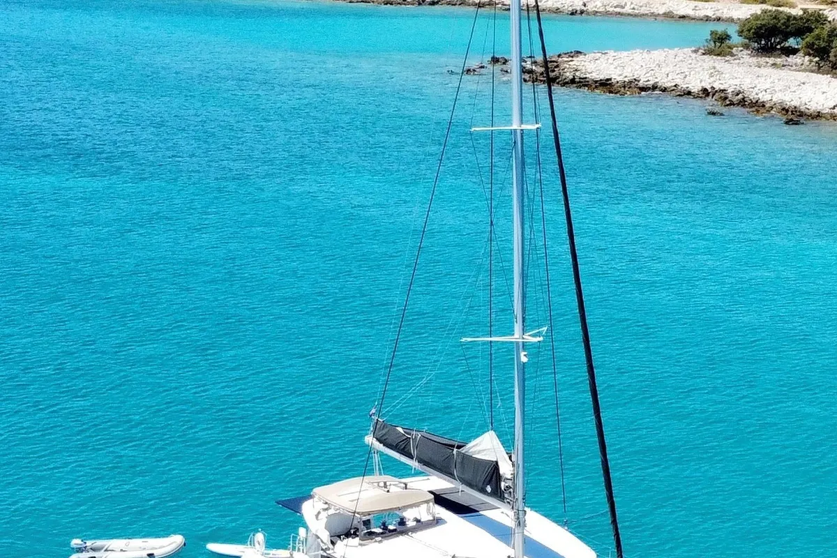 Gecko, a Lagoon 450 S catamaran at Punat, Croatia