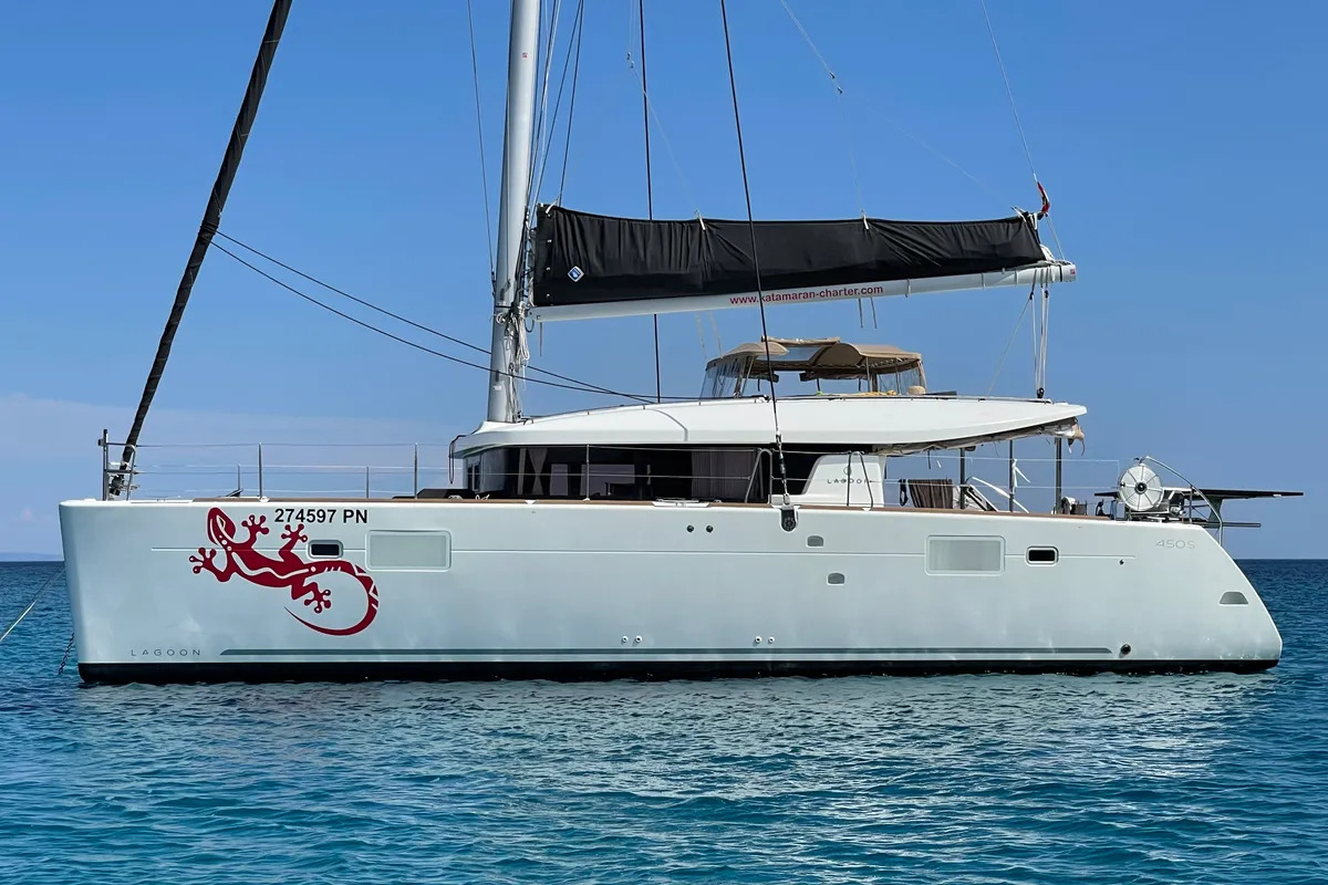 Gecko, a Lagoon 450 S catamaran at Punat, Croatia