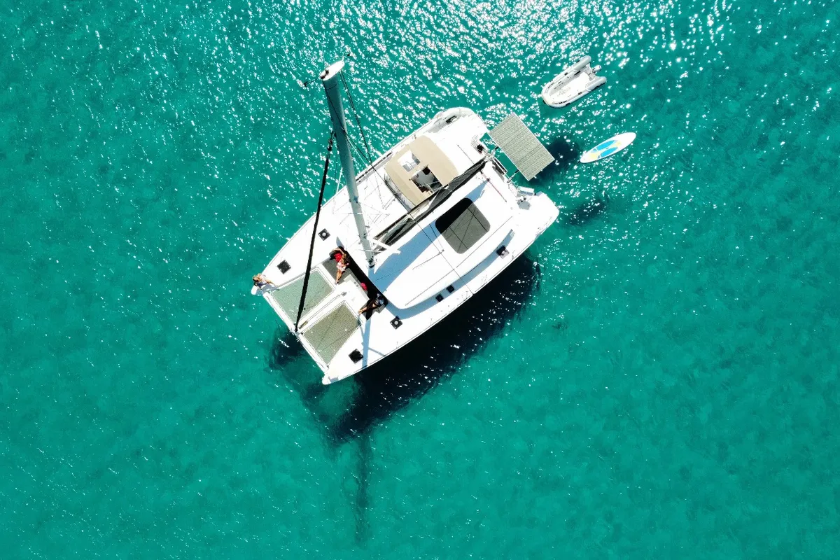 Gecko, a Lagoon 450 S catamaran at Punat, Croatia