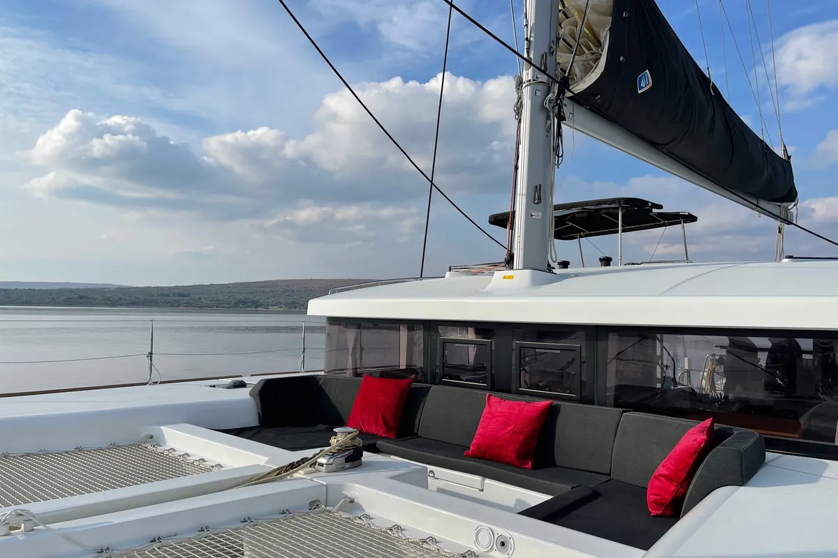 Gecko, a Lagoon 450 S catamaran at Punat, Croatia