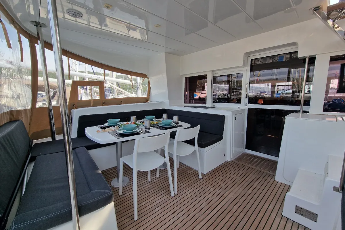 Gecko, a Lagoon 450 S catamaran at Punat, Croatia
