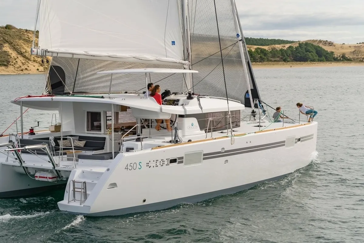 Gecko, a Lagoon 450 S catamaran at Punat, Croatia