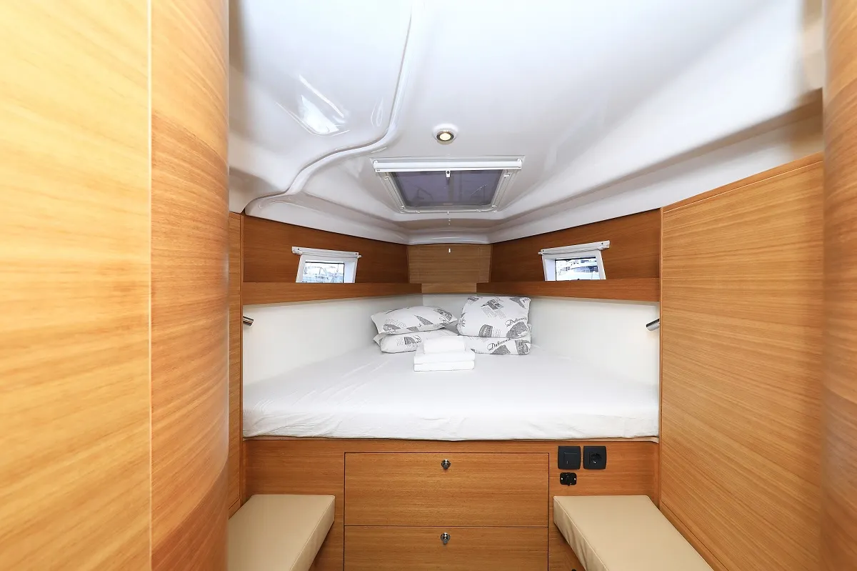 Cabin on Urshy, a Elan Impression 45.1 sailboat at Grad Biograd na Moru, Croatia