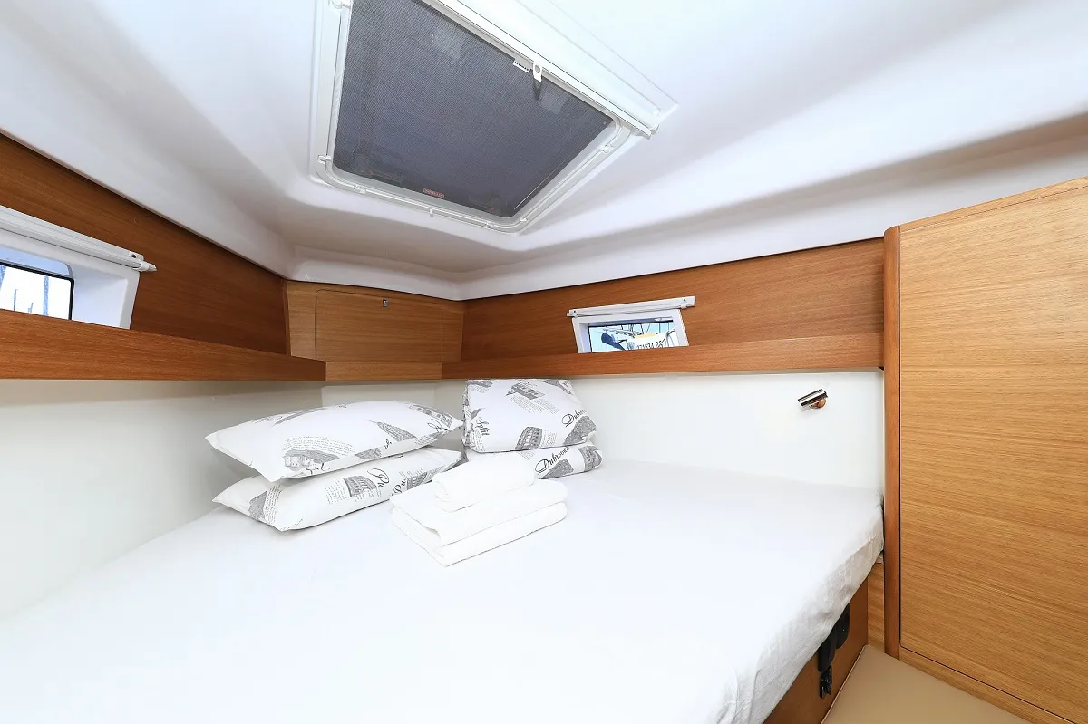 Cabin on Urshy, a Elan Impression 45.1 sailboat at Grad Biograd na Moru, Croatia