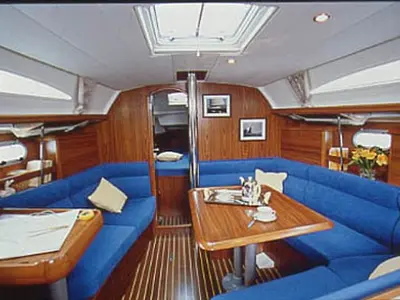Salon of Naias, a Jeanneau Sun Odyssey 37 sailboat at Athens, Greece
