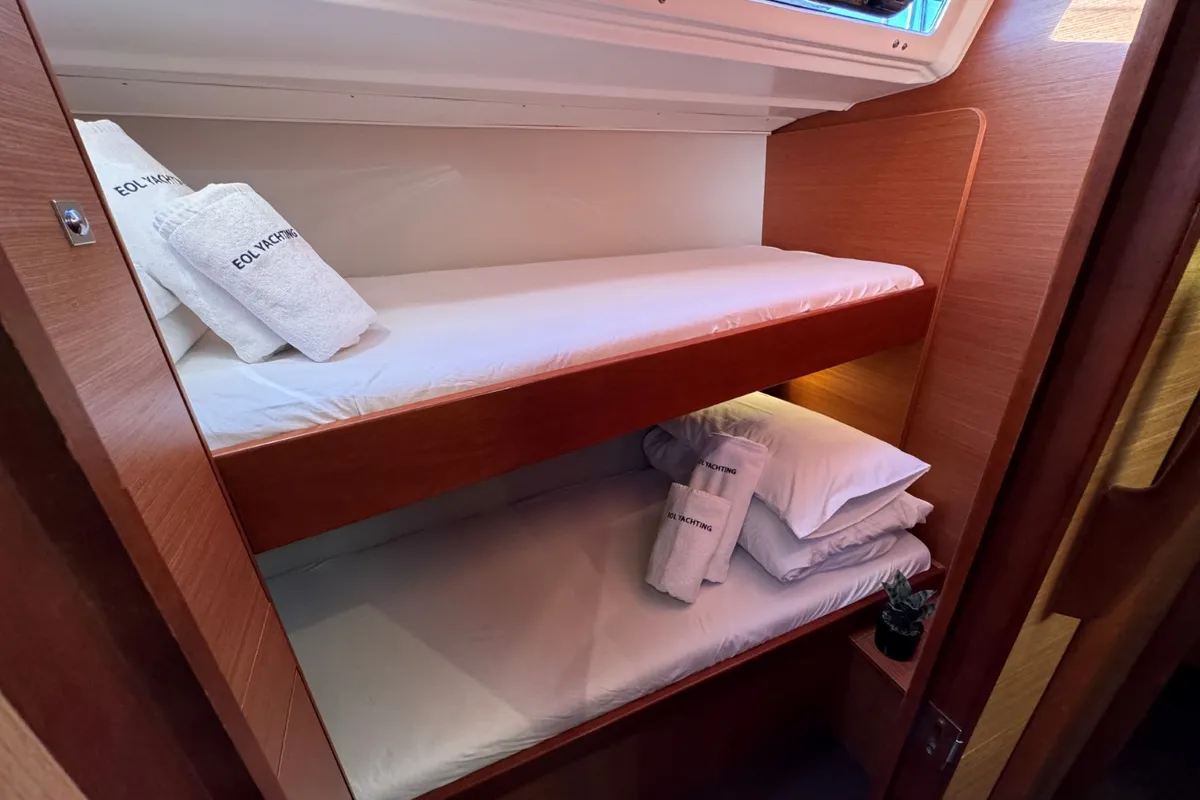 Cabin on Levan, a Dufour 430 GL sailboat at Grad Pula, Croatia