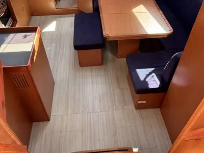 Salon of Emma, a Bavaria Cruiser 46 sailboat at Pula, Croatia