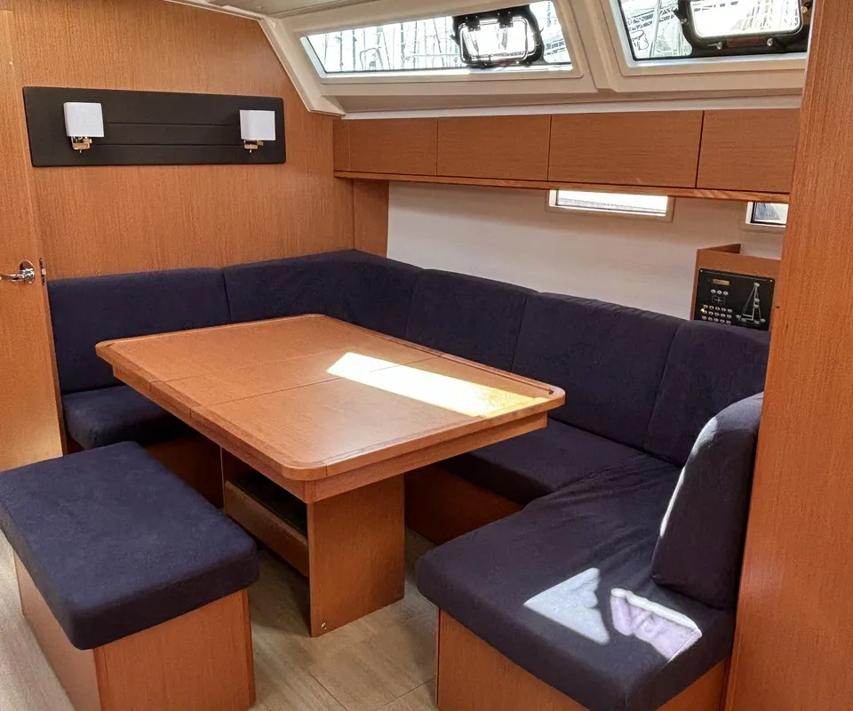 Salon of Emma, a Bavaria Cruiser 46 sailboat at Pula, Croatia