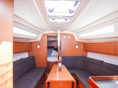 Galley of Take Five, a Bavaria Cruiser 34 sailboat at Dubrovnik, Croatia