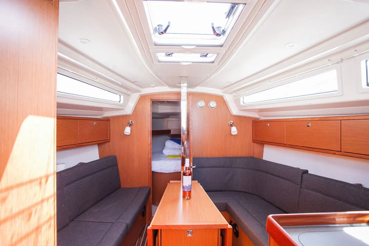 Galley of Take Five, a Bavaria Cruiser 34 sailboat at Dubrovnik, Croatia