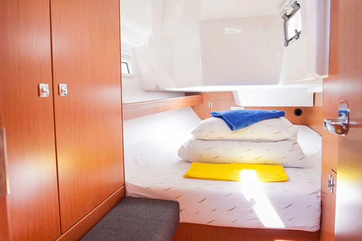 Head on Take Five, a Bavaria Cruiser 34 sailboat at Dubrovnik, Croatia
