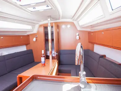 Salon of Take Five, a Bavaria Cruiser 34 sailboat at Dubrovnik, Croatia