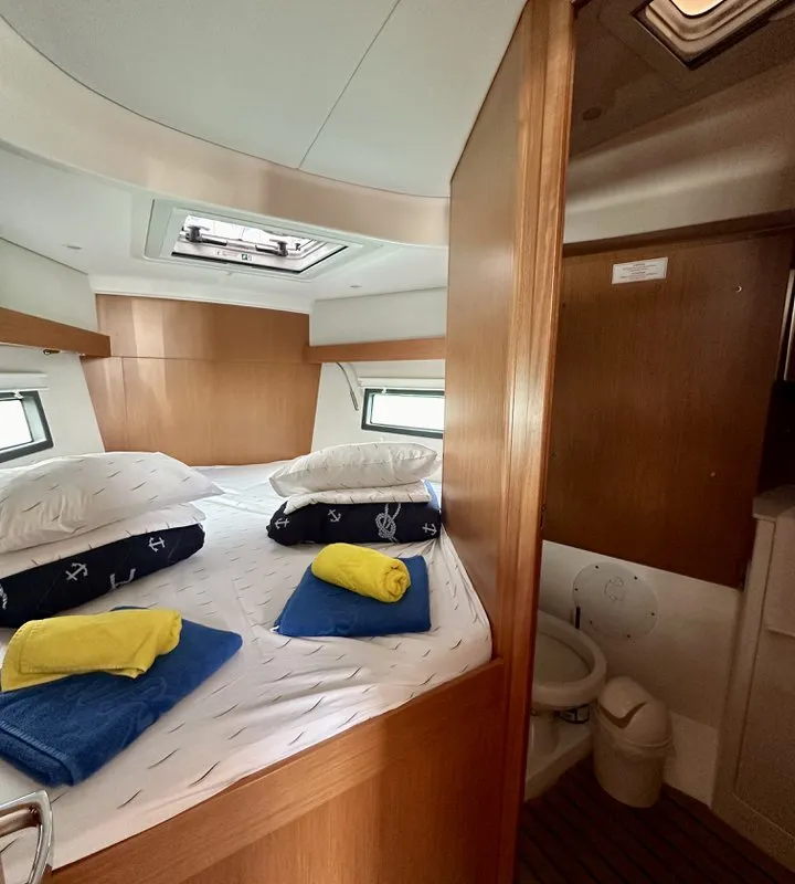 Cabin on Surf Point, a Bavaria C38 sailboat at Split, Croatia