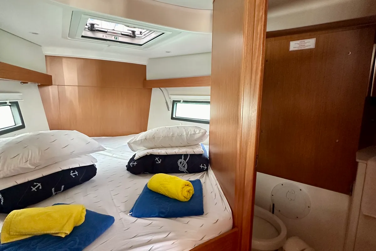 Cabin on Surf Point, a Bavaria C38 sailboat at Split, Croatia