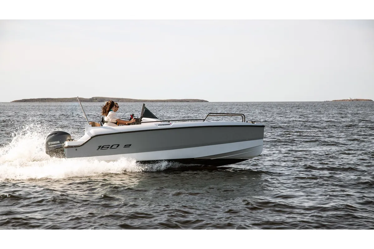 Exterior view of Alia, a Gulet Compass 160e motorboat at Alyki, Greece