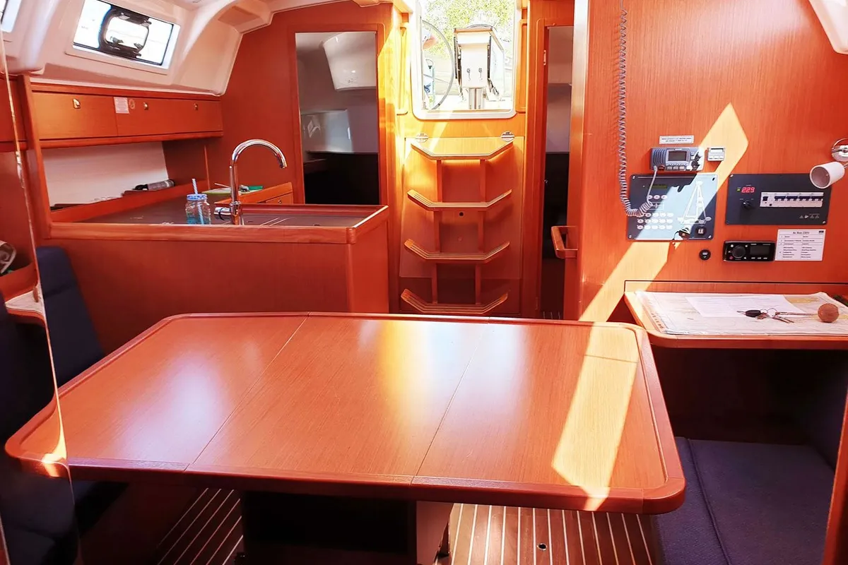 Salon of Smiley, a Bavaria Cruiser 37 sailboat at Split, Croatia