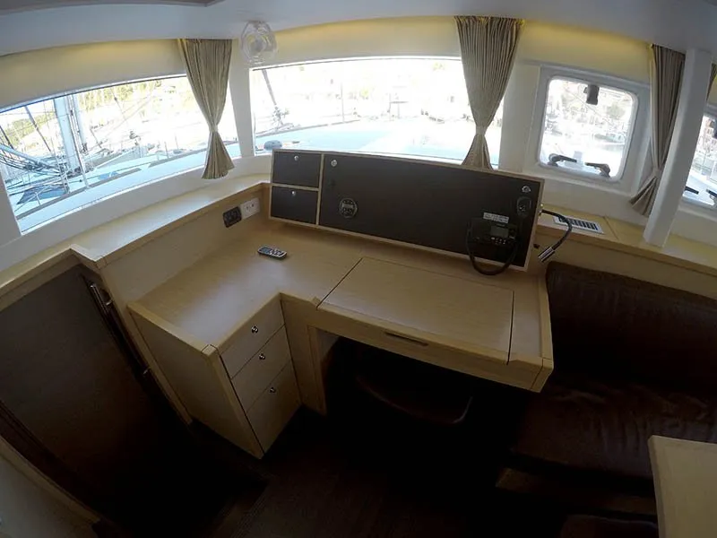 Salon of Saelma, a Lagoon 450 F catamaran at Grad Šibenik, Croatia