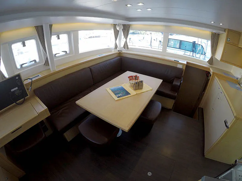 Saelma, a Lagoon 450 F catamaran at Grad Šibenik, Croatia