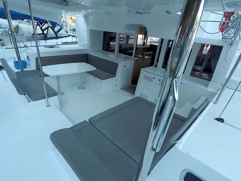 Saelma, a Lagoon 450 F catamaran at Grad Šibenik, Croatia