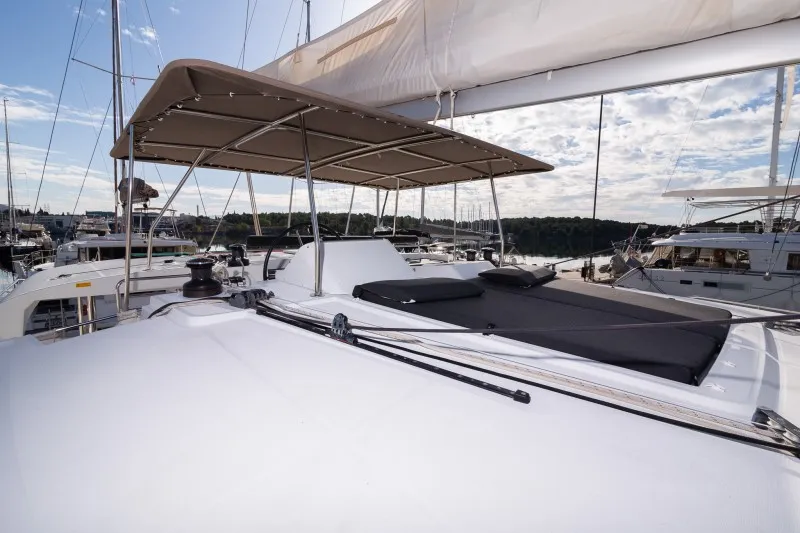 Saelma, a Lagoon 450 F catamaran at Grad Šibenik, Croatia