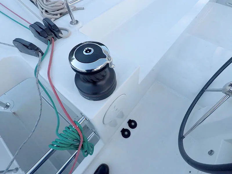 Saelma, a Lagoon 450 F catamaran at Grad Šibenik, Croatia