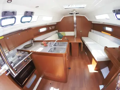 Galley of Honey, a Beneteau Oceanis 31 sailboat at Split, Croatia