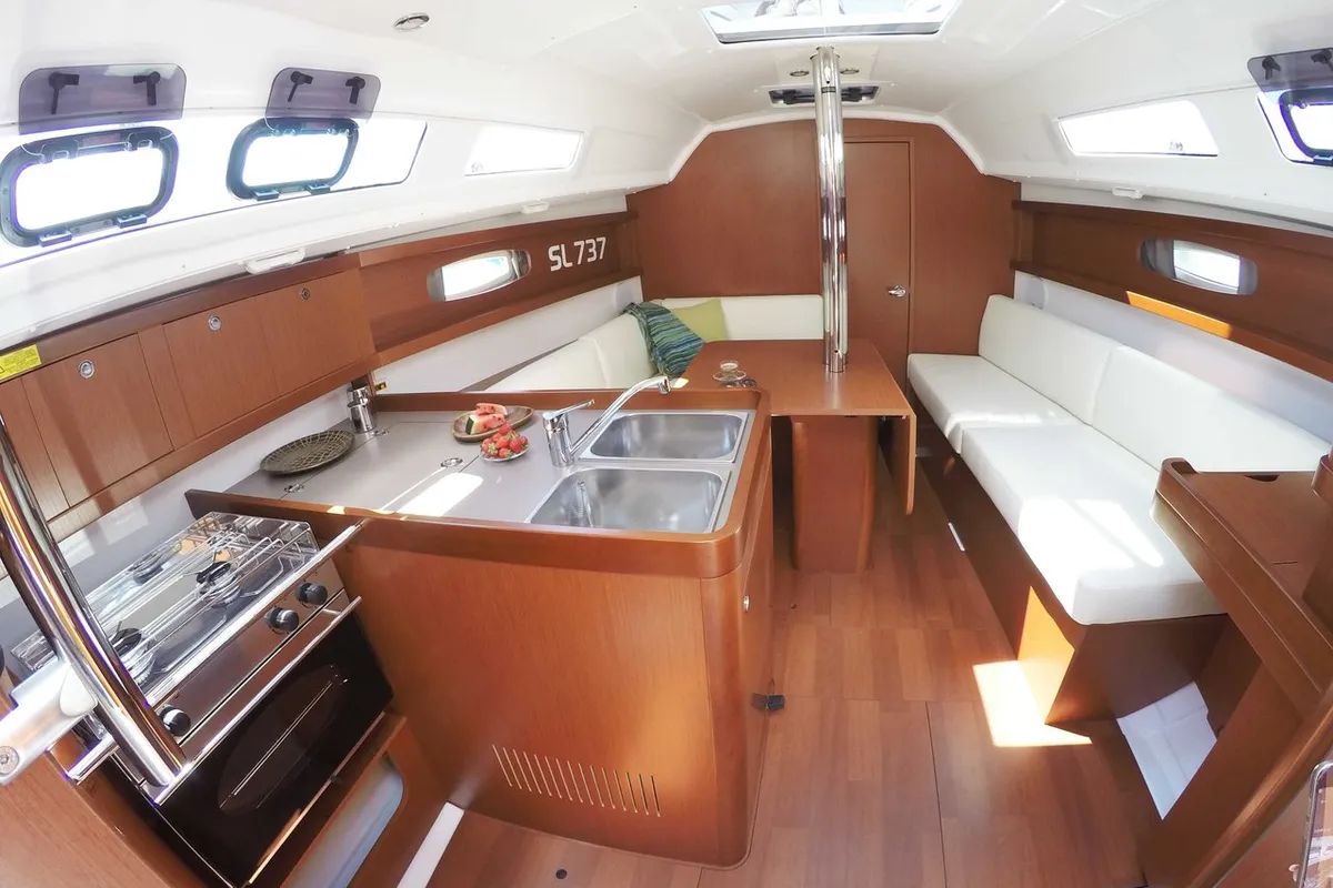Galley of Honey, a Beneteau Oceanis 31 sailboat at Split, Croatia