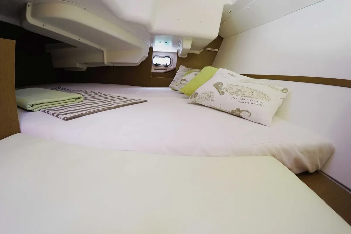 Cabin on Honey, a Beneteau Oceanis 31 sailboat at Split, Croatia