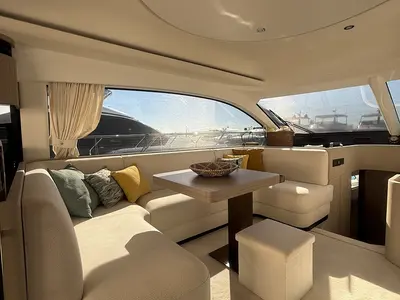Salon of White, a Azimut 53 Fly motor yacht at Podstrana - Miljevac, Croatia
