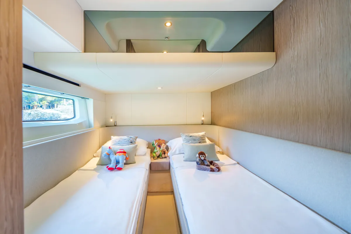 White, a Azimut 53 Fly motor yacht at Podstrana - Miljevac, Croatia
