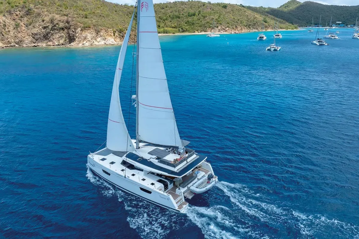 Blue Angel, a Fountaine Pajot Tanna 47 catamaran at Fethiye, Turkey